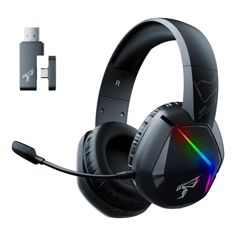 SOMIC GS Trådløst 7.1 Gaming Headset - 45 Timers Batteri - Kompatibelt med PC, PS5, PS4 Trådløst & Alle Enheder via 3,5mm Hovedtelefonstik