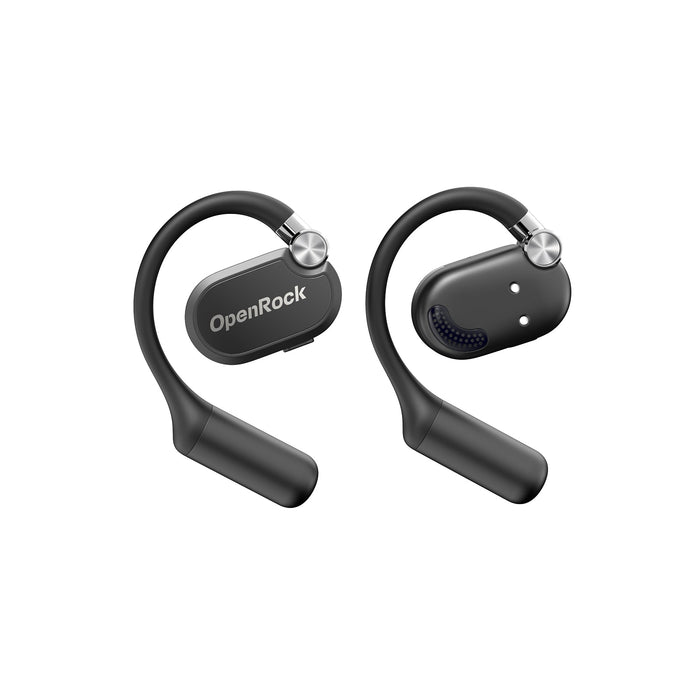 OneOdio OpenRock X - Echte draadloze hoofdtelefoon met open oor Sportoordopjes, Bluetooth 5.3, krachtige bas, 4 microfoon ENC, verbeterde verstelbare siliconen oorhaken, 48 uur speeltijd, zweetbestendig, slimme app, compatibel met iPhone en Android