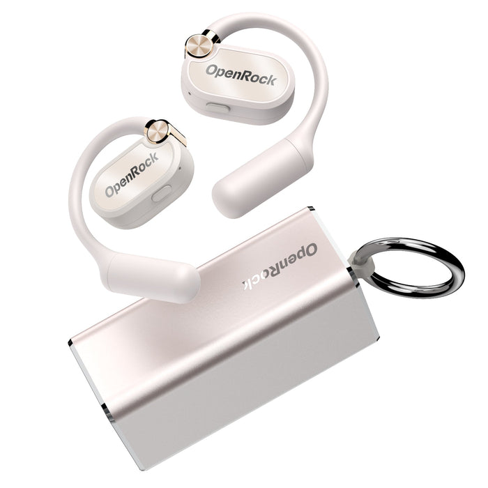 OneOdio OpenRock X - Echte draadloze hoofdtelefoon met open oor Sportoordopjes, Bluetooth 5.3, krachtige bas, 4 microfoon ENC, verbeterde verstelbare siliconen oorhaken, 48 uur speeltijd, zweetbestendig, slimme app, compatibel met iPhone en Android