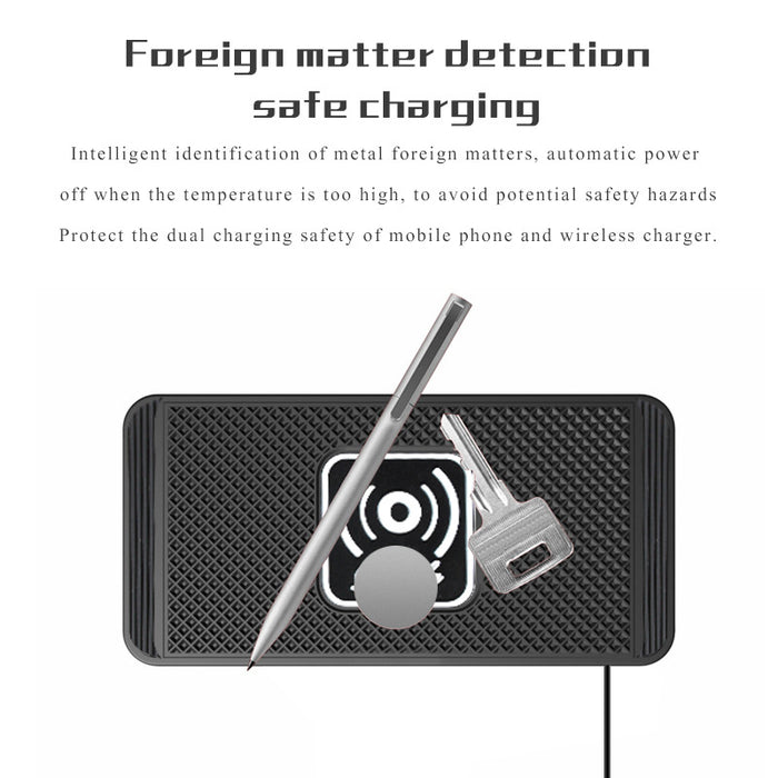 15W Wireless Car Charger Pad – Qi Fast Car Phone Charger for iPhone 11–15 & Android