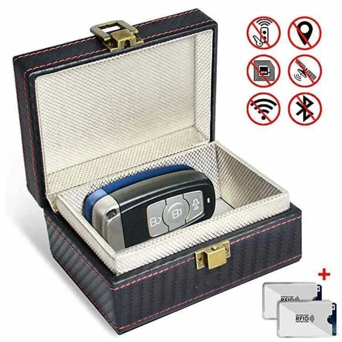 Anti-Theft Faraday Box — RFID Signal-Blocking Key & Phone Protector