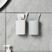 Drill-Free Wall-Mounted Toothbrush & Toothpaste Holder with Removable Cup