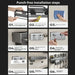 Wall-Mounted Kitchen Knife Rack with Pot Lid & Cutting Board Organiser