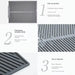 Silicone Kitchen Drain Mat — Non-Slip Heat-Resistant Drying Pad, Rectangle Trivet (Grey, S/M/L)