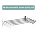 Wall-Mounted Foldaway Clothes Drying Rack - Expandable Stainless Steel