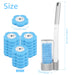 Disposable Toilet Brush Kit — Long Handle, Wall-mounted Holder, Replaceable Heads (24 / 72 pcs)