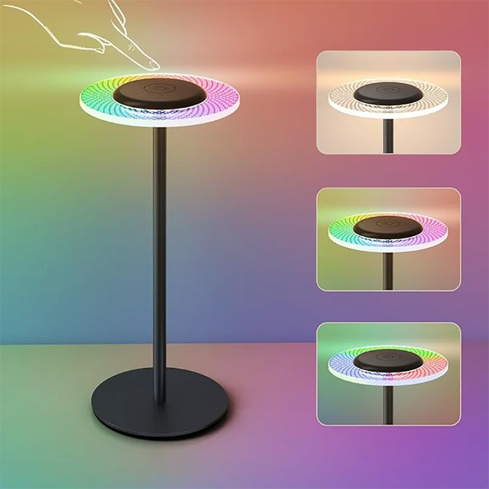 RGB Kleurveranderende Draadloze Tafellamp - Touch Control, DIY Dimbare Bureauverlichting - Perfect voor Diner, Patio, Slaapkamerinstellingen