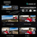 1080P Wi‑Fi Dual Dash Cam — Front & Interior, Night Vision, Loop Recording