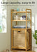 3/4-Tier Bamboo Laundry Hamper & Bathroom Rack with Pull-Out Shelves