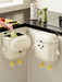 Cream Wall-mounted Kitchen Bin with Lid — 9L / 12L (DIY option)