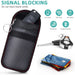 RFID Blocking Car Key Pouch – Carbon Fibre Faraday Fob Case (Black)