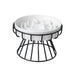 Elevated Ceramic Slow Feeder Bowl — Anti‑Choking Maze with Iron Stand