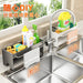 Non-Perforated Sink Storage Rack — Single-Tier Sponge & Rag Holder