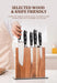 Acacia Wood Magnetic Knife Block – Modern Kitchen Holder with Strong Magnets