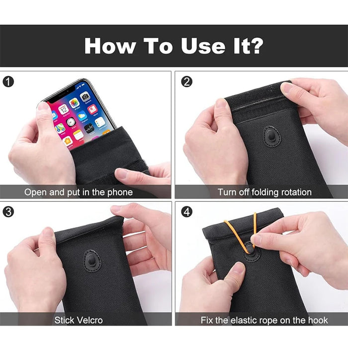 Faraday Car Key Signal-Blocking Case — RFID Privacy Pouch, 17 x 9.5 cm