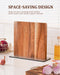 Acacia Wood Magnetic Knife Block – Modern Kitchen Holder with Strong Magnets