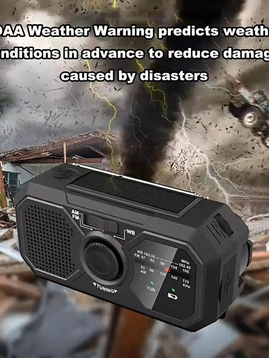Portable Emergency Dynamo Radio with Crank, Torch & USB Phone Charger
