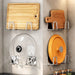 Stainless Steel Non-Perforated Kitchen Rack — Wall-Mounted Pot Lid & Cutting Board Holder