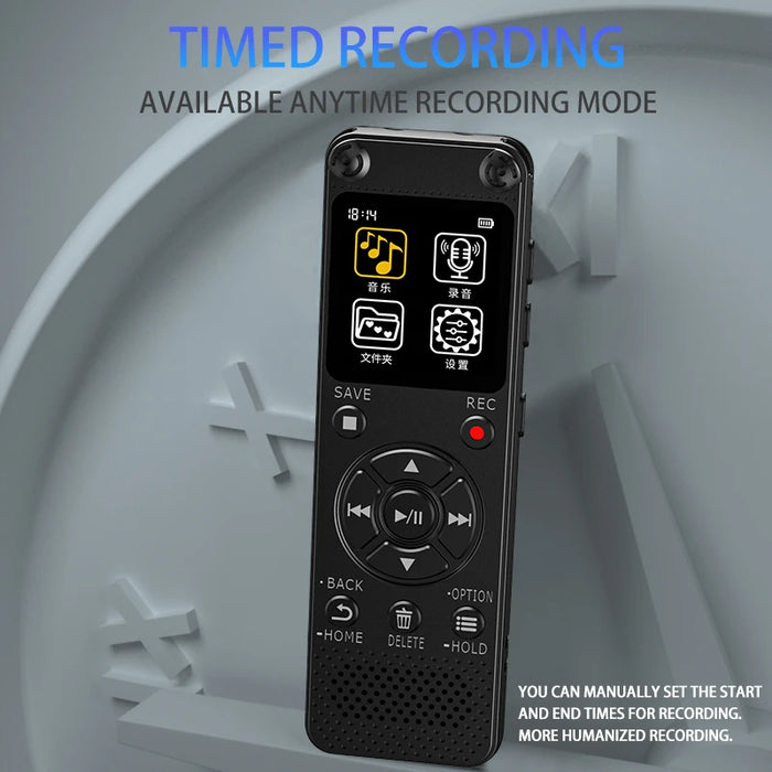 Voice recorder for seniors — voice‑activated, one‑touch recording and playback