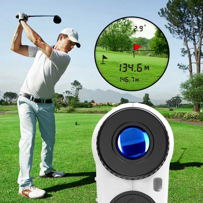 Rechargeable Golf Laser Rangefinder — 6.5×, 5–600m or 5–1000m, Type‑C