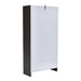 Narrow 3-Tier Flip-Top Shoe Cabinet – Walnut & White Vertical Storage