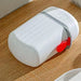 Portable Sealed Soap Box – Waterproof Travel Soap Dish with Draining Design, White 8×5×11cm
