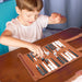 Roll-Up Backgammon Travel Set – Portable Classic Board Game for Family & Friends