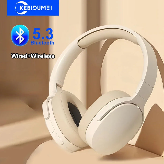 Bluetooth 5.3 Foldable Gaming Headphones — Dual Wired/Wireless, Noise Reduction (iPhone & Xiaomi)