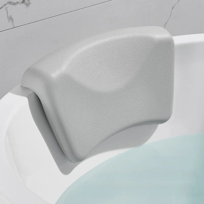 Spa Neck Bath Pillow with Suction Cups — Waterproof Polyurethane Headrest