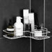 1pc Stainless Steel Corner Shower Caddy — No‑drill Wall‑Mounted Bathroom Organiser