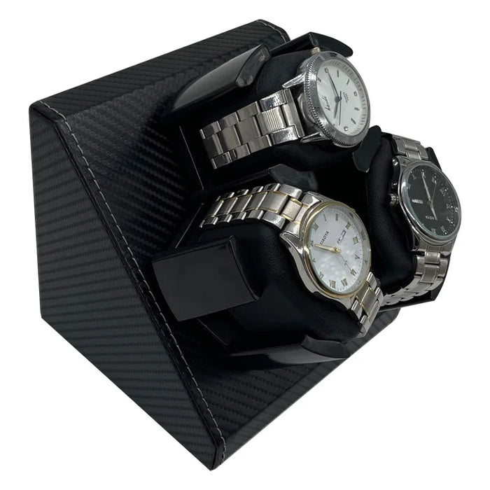 PU Watch Winder for 3 Automatic Watches