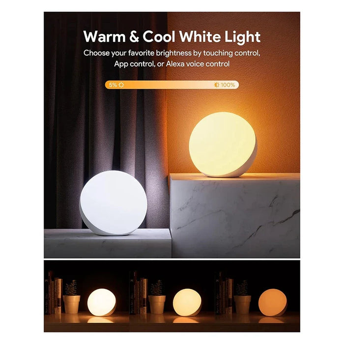 Inteligentna lampa stołowa ściemniana lampka biurkowa - sterowana aplikacją/głosem, LED RGB, zmieniająca kolor, dotykowa lampa z wtyczką UK - idealna do nowoczesnych inteligentnych domów i entuzjastów technologii