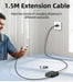 100W GaN 6‑Port Desktop Charger — 3×USB‑C (PD) + 3×USB‑A, 1.5m Cable