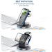 3‑in‑1 Magnetic Wireless Charging Stand for iPhone, Apple Watch & AirPods (USB‑C)