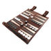 Portable Leather Backgammon Storage Bag with Lightweight Foldable Board