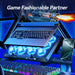 Laptop Cooling Pad with 12 Quiet Fans — 12–17.3‑inch Cooler Stand with Dual USB & Phone Holder