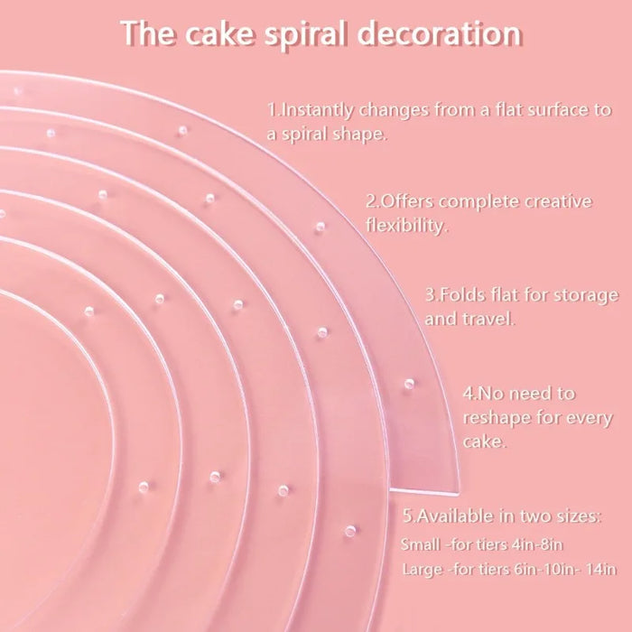 Foldable Acrylic Spiral Cake Stand – Reusable Tiered Display for Weddings & Birthdays