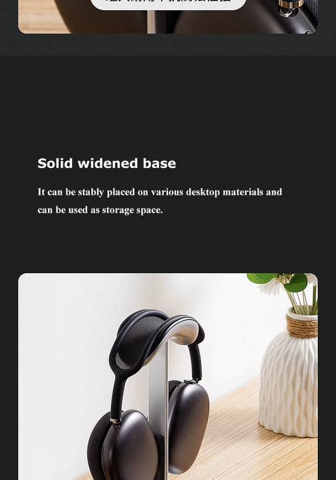 Aluminium Headphone Stand for AirPods Max — Detachable, Auto‑sleep, Anti‑slip Pad