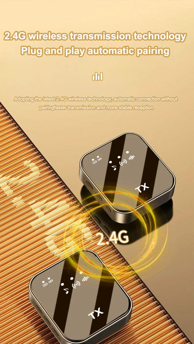 Wireless Rechargeable Lavalier Microphone — Clip-On Noise-Cancelling Mic for iOS & Android