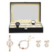 PU Leather Watch Display Box — 10 or 12-Slot Glass-Top Case