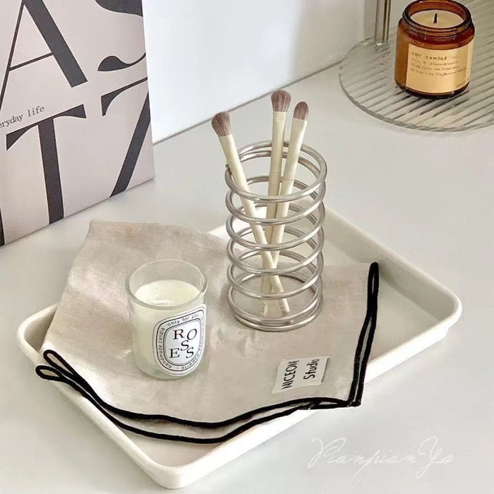Stainless Steel Toothbrush Holder – Metal Bathroom Storage Rack