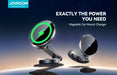 Joyroom JR-ZS408 Magnetic Car Mount — 15W Wireless Charger, N55 Magnets, 360° Rotation