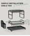 Stainless Steel 2-Tier Dish Rack — Hygienic Residue-Free Drying, Compact Kitchen Organiser