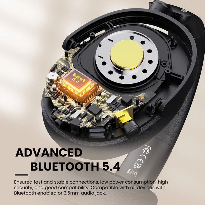 Oneodio SuperEQ A200 - Draadloze Bluetooth 5.4 hoofdtelefoon met hybride actieve ruisonderdrukking en Hi-Res audio - Perfecte over-ear headset met 6-mic AI ENC voor akoestische enthousiastelingen