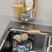 Sponge Holder for Kitchen Sink — Stainless Steel Sink Caddy with Adhesive Hook