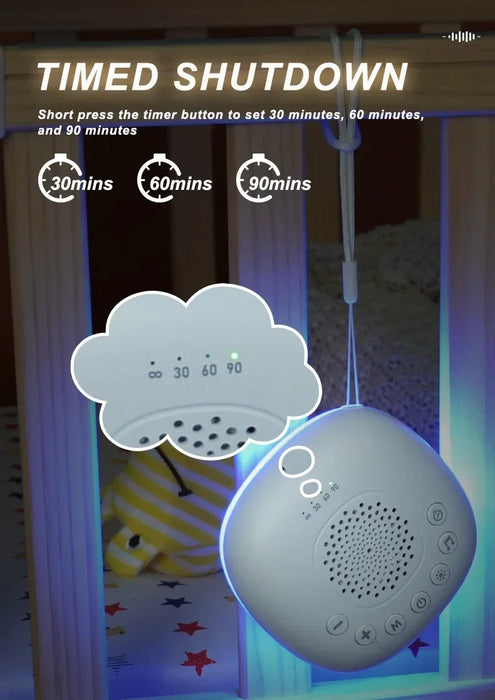 Portable Baby Soother — White Noise, Lullabies & Smart Noise Detection