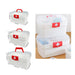 2-Tier Plastic Medicine Box with Handle — Large Capacity First‑Aid Organiser