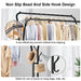 Double Rail Standing Clothes Rack with Mesh & Bottom Shelves — White or Black