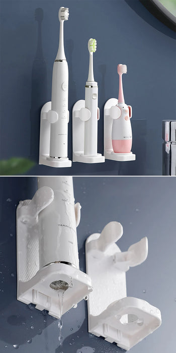 Adjustable Electric Toothbrush Holder – Silicone Non‑Slip Wall Mount (Fits 18–35mm)