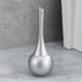 Long‑Handled Toilet Brush with Base Holder — Non‑Scratch Bathroom Brush, Gold or Silver